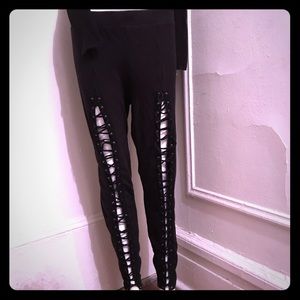 Sexy lace up leggings!